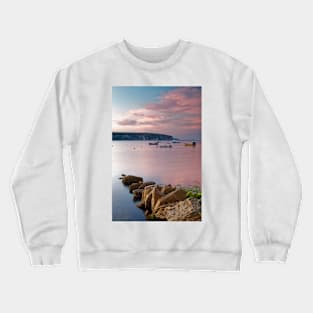 Looking across Swanage Bay, Dorset Crewneck Sweatshirt